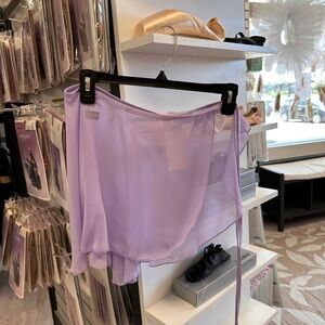 Lavender Sheer Ballet Wrap Skirt